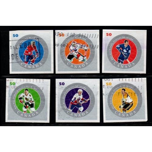 Canada Sc 2086a-f 2005 NHL All Stars stamp set used