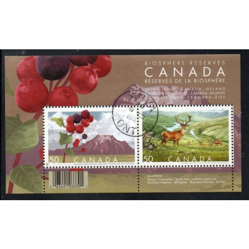 Canada Scott 2106b 2005 Biosphere Reserves stamp sheet used