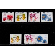 Canada Sc 2128-2134 2005 Flowers coil & booklet stamp set used