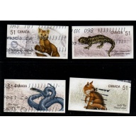 Canada Sc 2174-77 2006 Endangered Species stamp set used