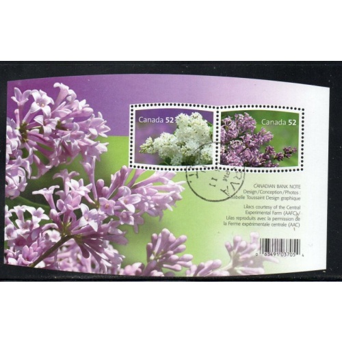 Canada Scott 2206 2005 Lilacs stamp sheet used