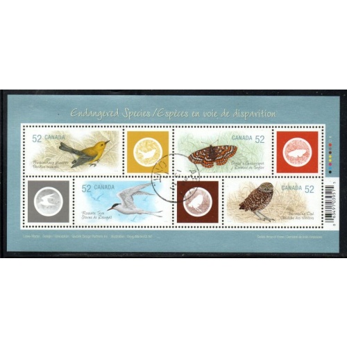 Canada Scott 2285 2008 Endangered Species stamp sheet used