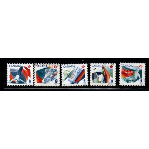 Canada Sc 2300-2304 2009 Olympic Sports booklet stamp set used
