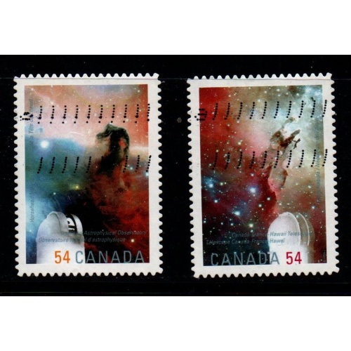 Canada Sc 2323a-b 2009 Astronomy stamp set used