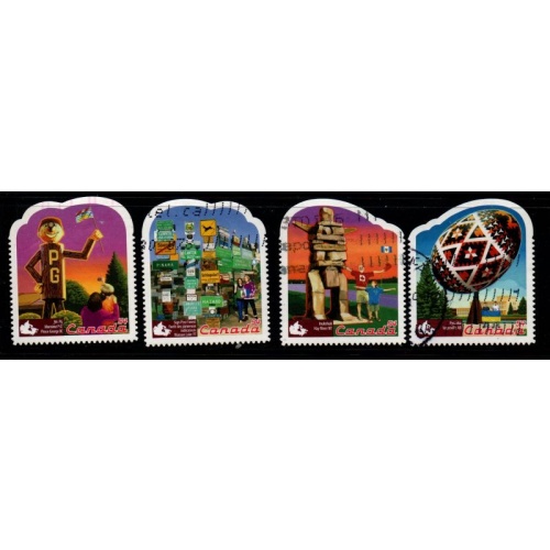 Canada Sc 2336a-d 2009 Roadside Attractions stamp set used