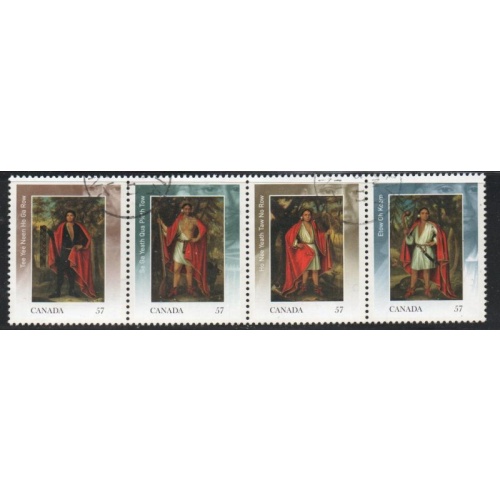 Canada Sc 2383a 2010 Indian Kings stamp strip of 4  used
