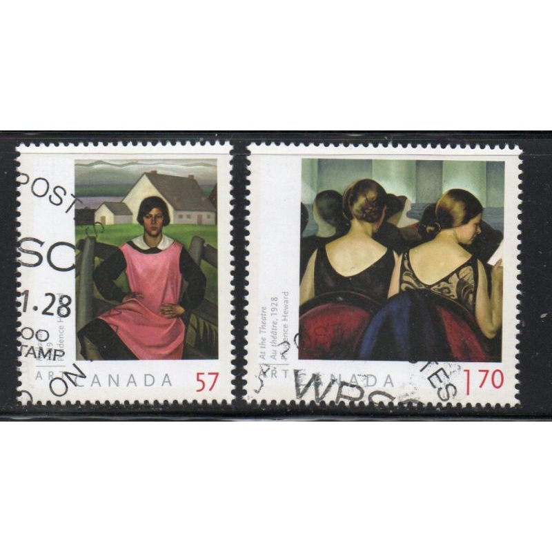 Canada Sc 2395, 2396a 2010 Heward Paintings stamp set  used