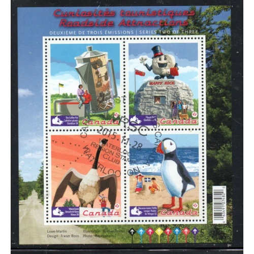 Canada Scott 2397 2010 Road Side Attractions stamp sheet used