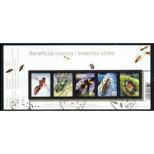 Canada Scott 2410 2010 Beneficial Insects stamp sheet used