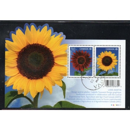 Canada Scott 2440 2011 Sunflowers stamp sheet used