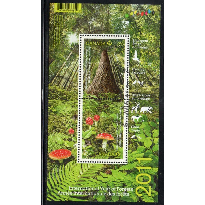 Canada Scott 2461 2011 International Year of Forests stamp sheet used