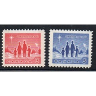 Canada Sc 434p-435p 1964 Christmas Phosphor stamp set mint NH