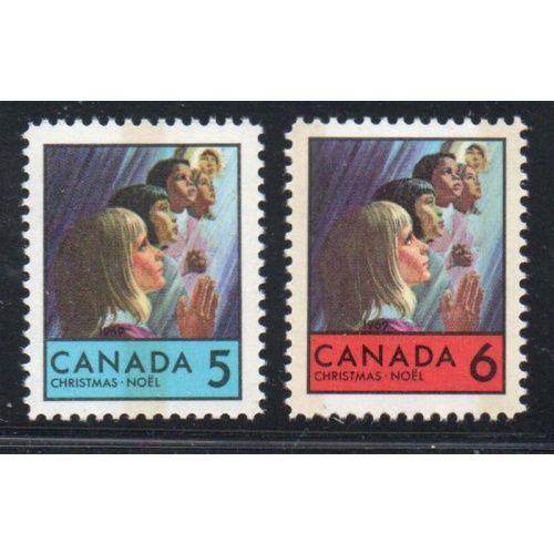 Canada Sc 502p-503p 1969  Christmas Phosphor stamp set mint NH