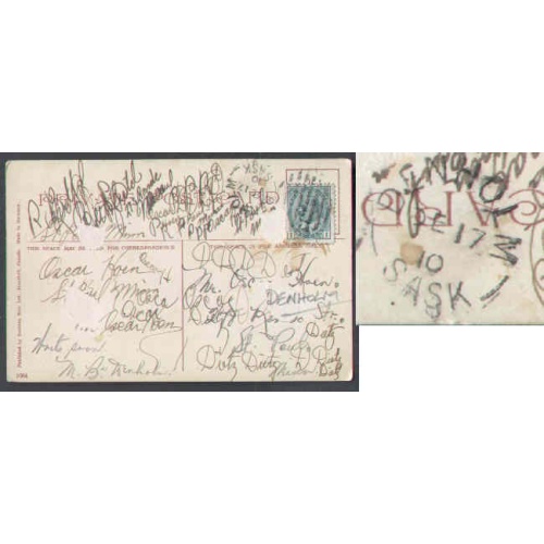 Canada-cover #5666 - 1c Edward-Denholm,Sask-De 17 1910-