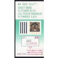 Canada Unitrade Bk 99 1988 32c Greet More Christmas stamp booklet mint NH