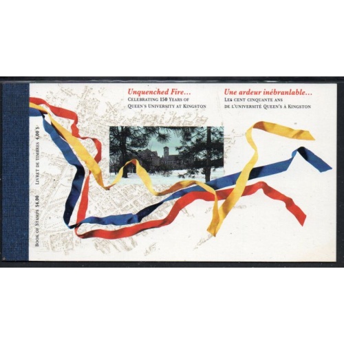 Canada Unitrade Bk 132b 1991 40c Queens University stamp booklet mint NH