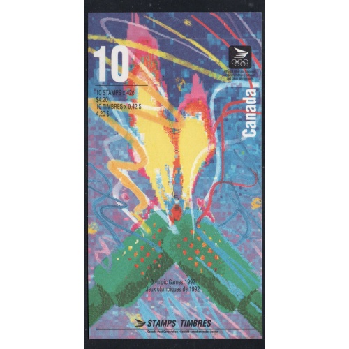 Canada Unitrade Bk 144d 1992 42c Winter Olympics stamp booklet mint NH