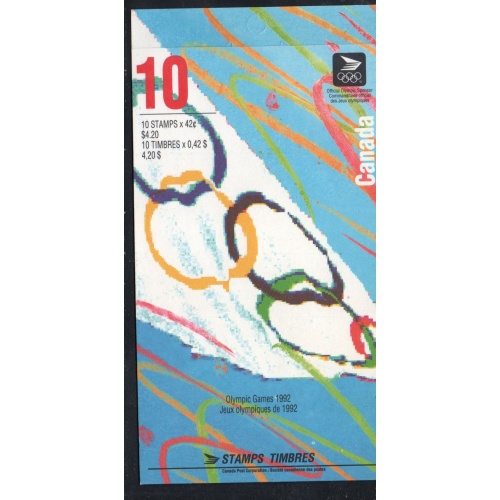 Canada Unitrade Bk 146d 1992 42c Summer Olympics stamp booklet mint NH