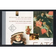 Canada USC Bk169 ( 1510a) 1994 43c Eaton Anniversary booklet mint NH