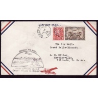 Canada-cover Canada-#13304-3c+5c AAMC 3309-first flight Great Falls-Bissett-Great