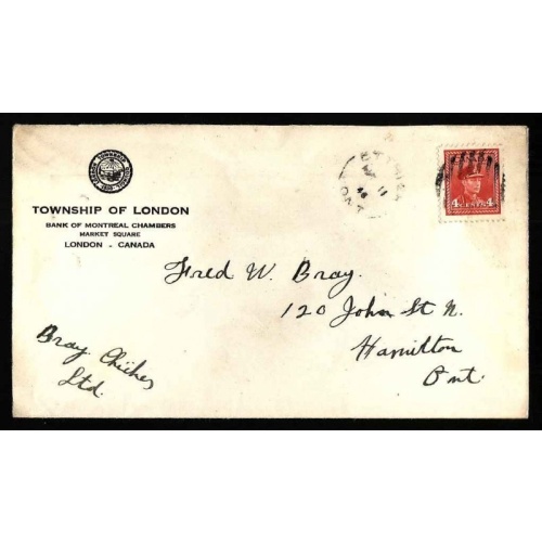 Canada-cover #13743-4c-London Township Illustrated-Ettrick,Ont-May 11 1946-LRD ?