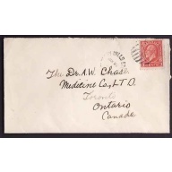 Canada-cover #10234-3c KGV medallion-Berry Mills Station,NB-Jan 31 1932 -