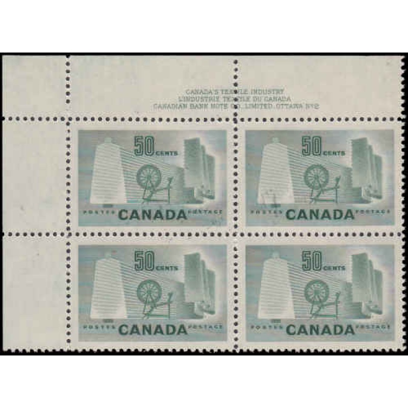 Canada #334 Plate 2 Upper Left Never Hinged