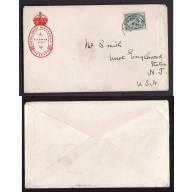 Canada-cover #14114-1c-3rd class-back unsealed-Hotel Queen Alexandra advert