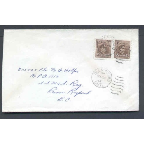 Canada-#9706-2c(2) KGVI war[ coil pair #264 ]-Oxford County-Tillsonburg , Ont - My 30 1945