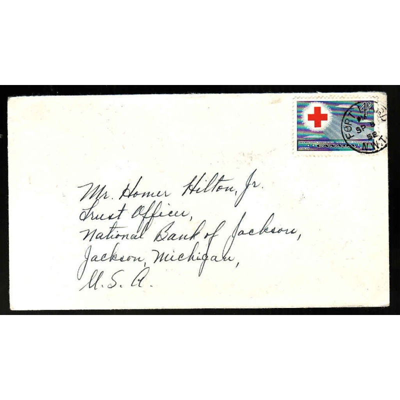 Canada-cover #4960-4c Red Cross-Fort Laird, NWT -Sp 8 1952
