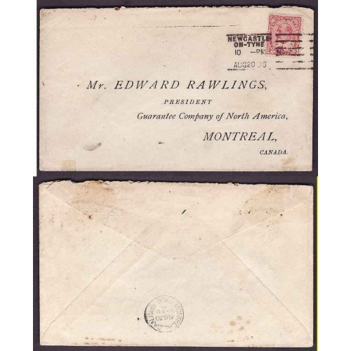 Canada-cover #10138-2c Edward-mailed in Great Britain to a Canadian address,no po