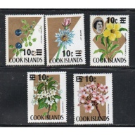 Cook Islands Sc 305-309 1971 10 c overprints stamp set mint NH