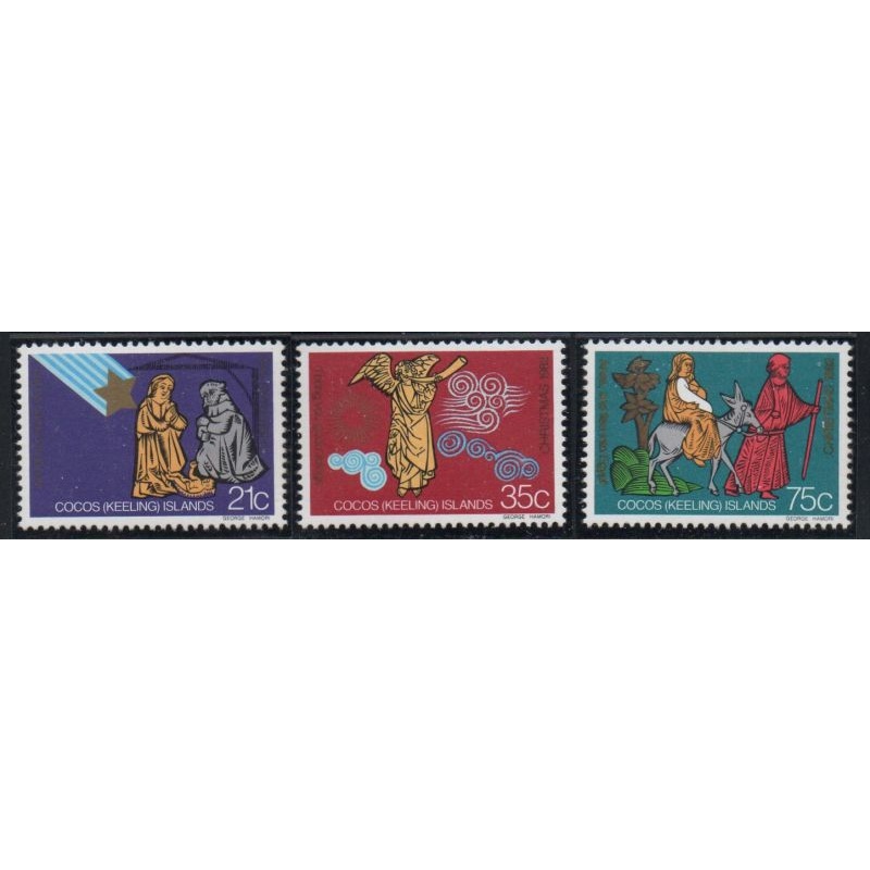 Cocos(Keeling) Islands Sc 104-106 1982 Christmas stamp set mint NH