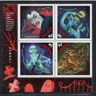 Canada Sc 1668a 1997 Supernatural LL Inscription  Block of 4 mint NH
