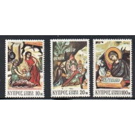 Cyprus Sc 390-392 1972 Christmas stamp set mint NH