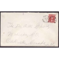 Canada-cover #10233-3c KGVI mufti-Belle Isle Creek, NB single broken circle-