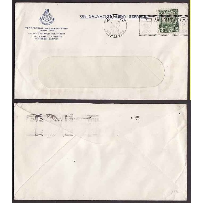 Canada-#9442 - 2c KGV scroll with unusual slogan cancel "Manitoba Diamond Jubilee July