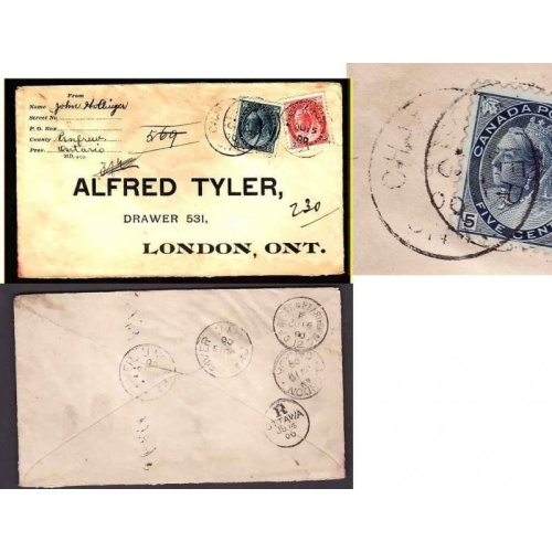 Canada-9346 - 5c + 2c Numerals registered - Renfrew County-Chalk River,Ont