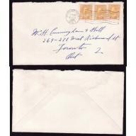 Canada-cover #12309b-1c Admiral(3)-booklet stamps-Waterloo cnty-Kitchener,On