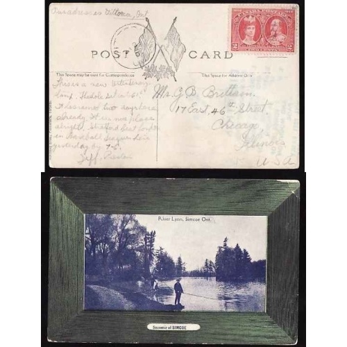 Canada-cover #11901-2c Tercentenary-Norfolk Cnty-Vittoria,Ont-Jy 22 1908 [6 days