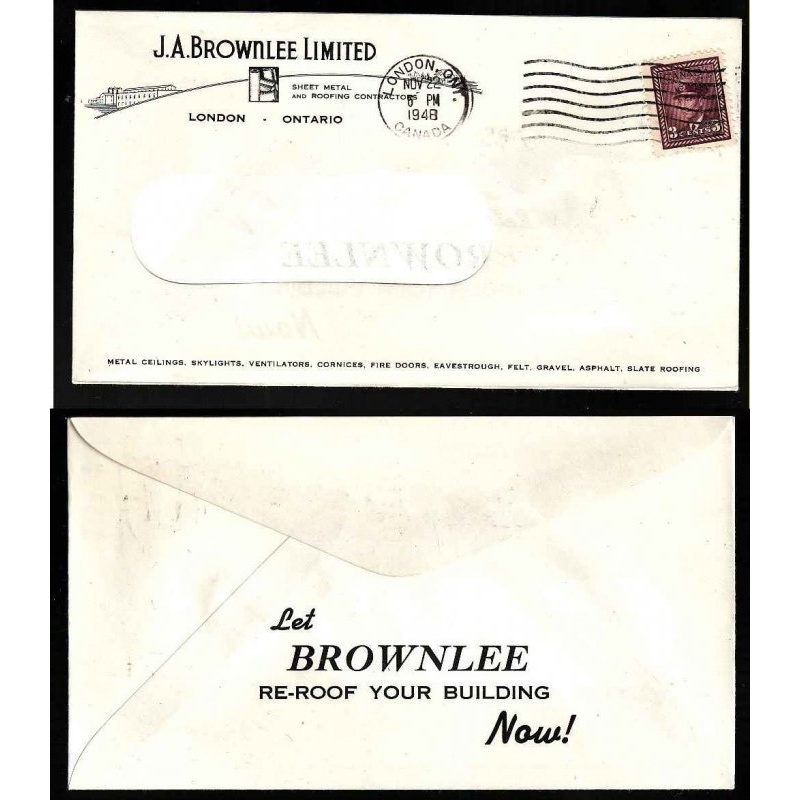 Canada-cover #13736-Illustrated-JA Brownlee Roofing-Middlesex Cty-London