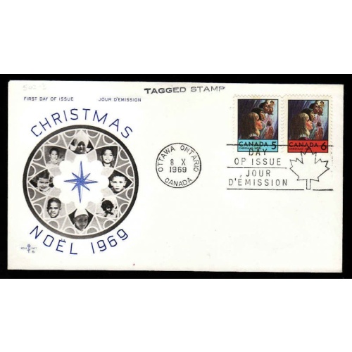 Canada-cover #13690-5c & 6c Winnipeg Tagged-502p-3p-FDC-Rosecraft