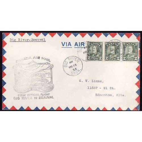 Canada-cover Canada-#13315-2c(3) AAMC 3315a-first flight Big River-Beauval
