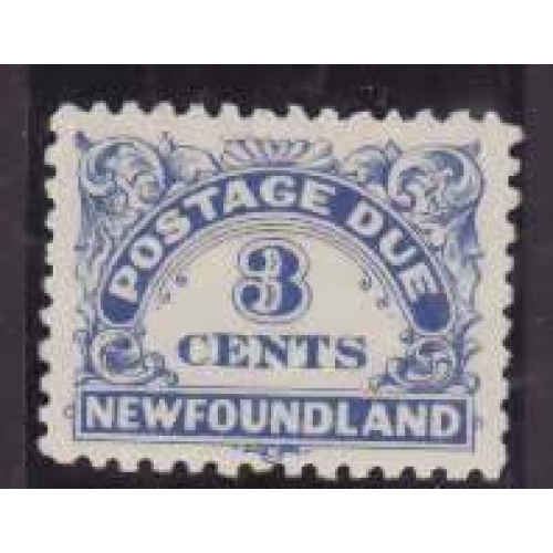 Newfoundland-Sc#J3- id70-unused hinged og 3c Postage Due-1939