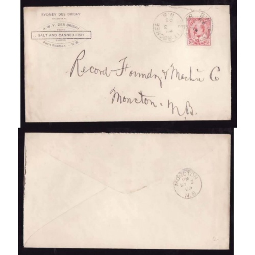 Canada-cover #14352-2cI-Petit Rocher,NB-My 3 1905-A.W.Y.Des Brisay-Salt