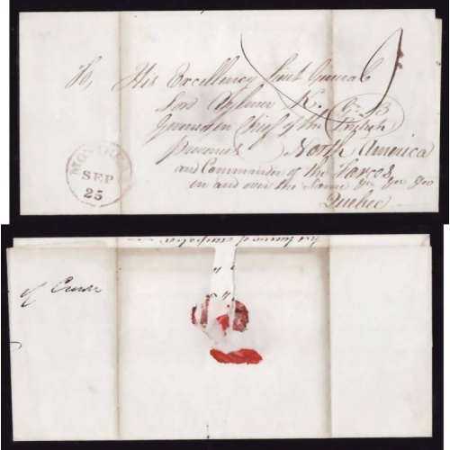 Canada-cover #10345-Stampless-Montreal Sep 25 1831-rated 9-Rawdon 24 Sep