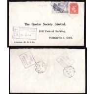 Canada-cover #13589-4c+20c reg'd-Windsor,NFLD-B/S St J&PAB/ RPO-NL 58-