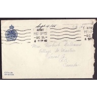 Canada-cover #9963 - no franking - Army Post Office SC 11 - 6 Sep 1945 - CC "British Empire