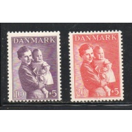 Denmark Sc B12-B13 1941 Children's Charity Fund stamp set mint NH