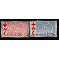 Denmark Sc B35-B36 1966 Red Cross stamp set mint NH